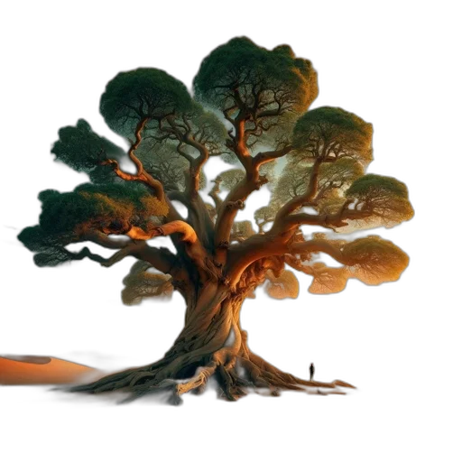 tree, crown, staff, dragon transparent PNG cut-out
