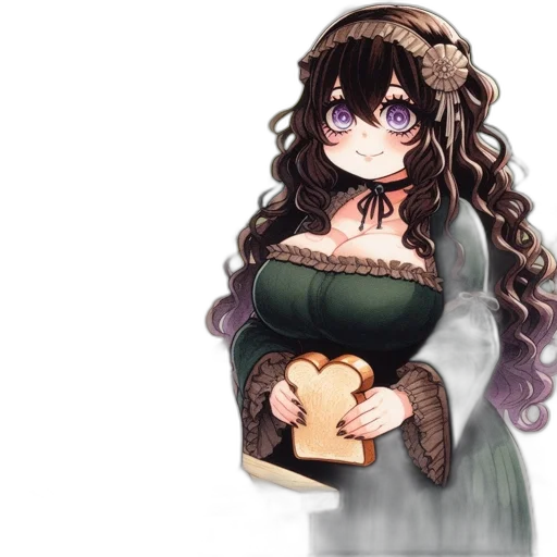 dress, hat, crown, staff transparent PNG cut-out