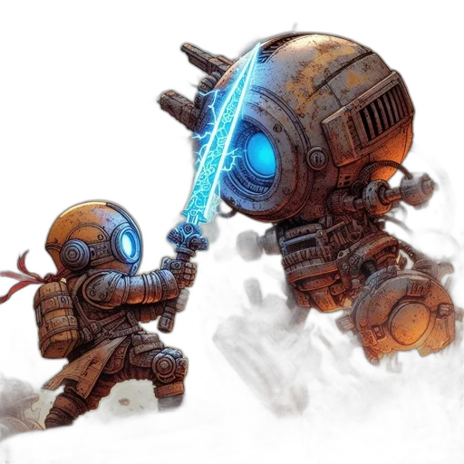 robot, weapon, sword, concept art transparent PNG cut-out