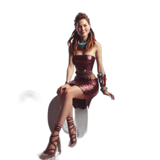 staff, dress, weapon, robot transparent PNG cut-out