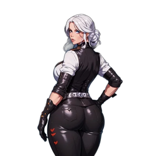 jacket, dress, weapon, staff transparent PNG cut-out