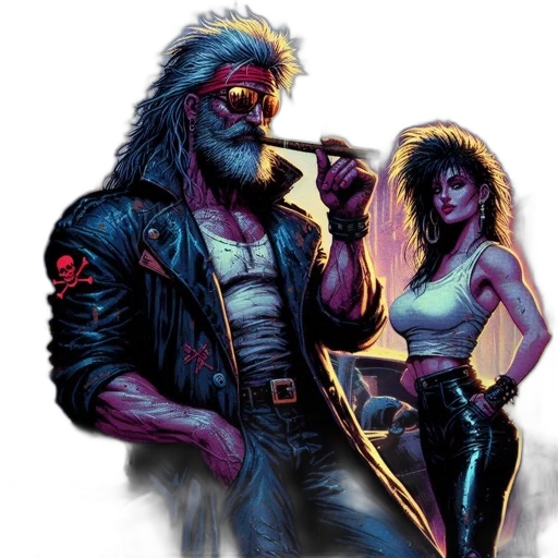 jacket, cyberpunk, concept art, comic book art transparent PNG cut-out