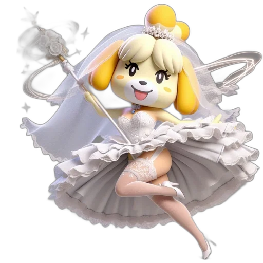 dress, staff, weapon, animal transparent PNG cut-out