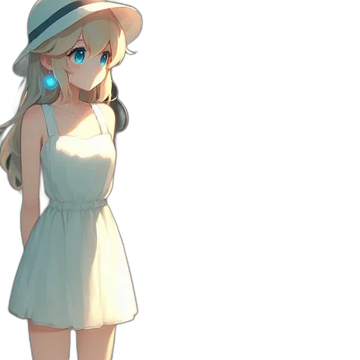 dress, hat, staff, face transparent PNG cut-out