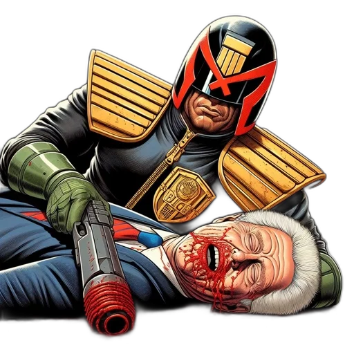 comic book art, concept art, futuristic, cop transparent PNG cut-out