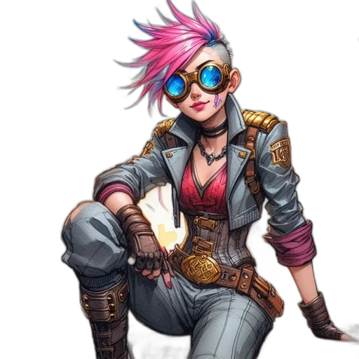 jacket, staff, cyberpunk, concept art transparent PNG cut-out