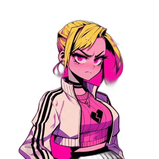 jacket, staff, dress, hair transparent PNG cut-out