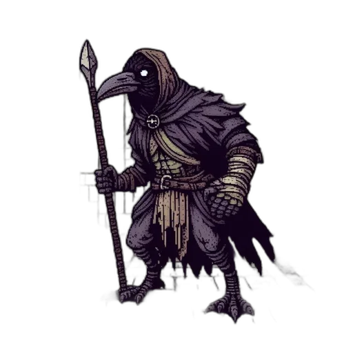 creature, dragon, staff, mask transparent PNG cut-out