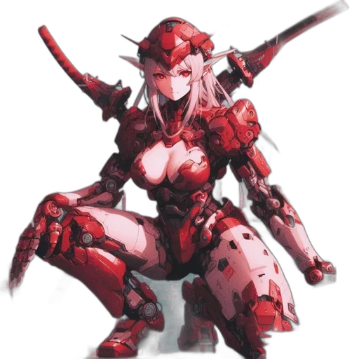 robot, weapon, concept art, cyberpunk transparent PNG cut-out