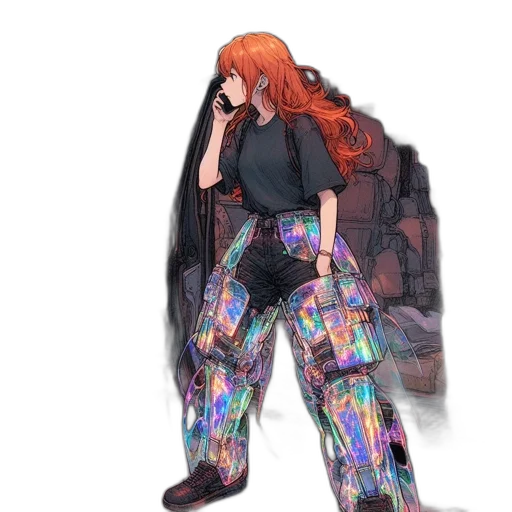 jacket, cyberpunk, concept art, vaporwave transparent PNG cut-out