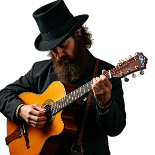 hat, photorealistic, music, has transparent PNG cut-out