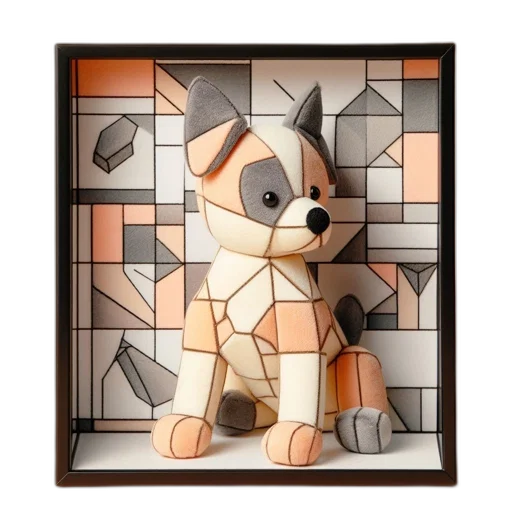 robot, animal, 3d render, pixel art transparent PNG cut-out
