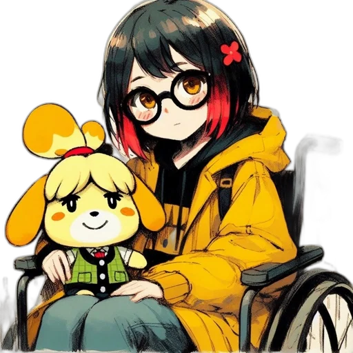 staff, animal, flower, jacket transparent PNG cut-out