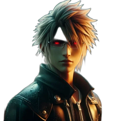 jacket, face, mask, cyberpunk transparent PNG cut-out