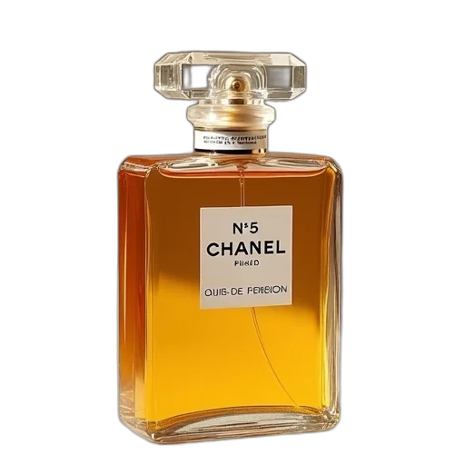 bottle, crown, photorealistic, chanel transparent PNG cut-out