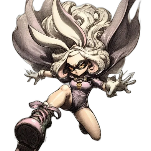 hair, staff, weapon, mask transparent PNG cut-out