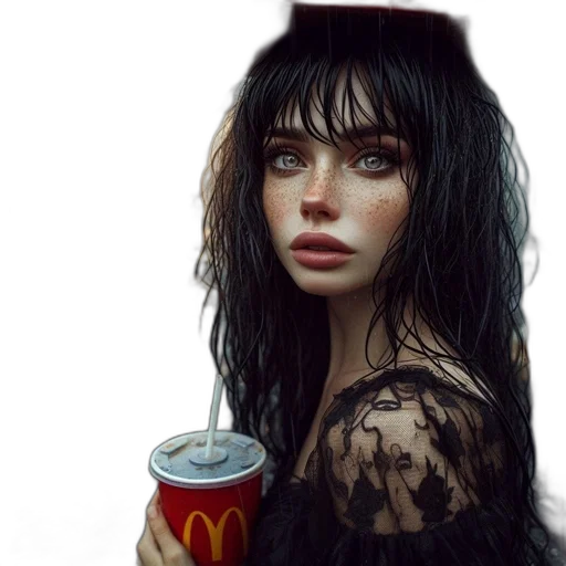 face, food, hair, creature transparent PNG cut-out