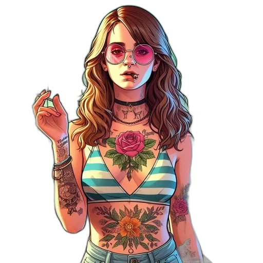 dress, jewelry, face, flower transparent PNG cut-out