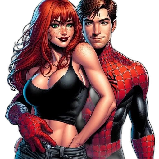 comic book art, concept art, cartoon, fantasy art transparent PNG cut-out