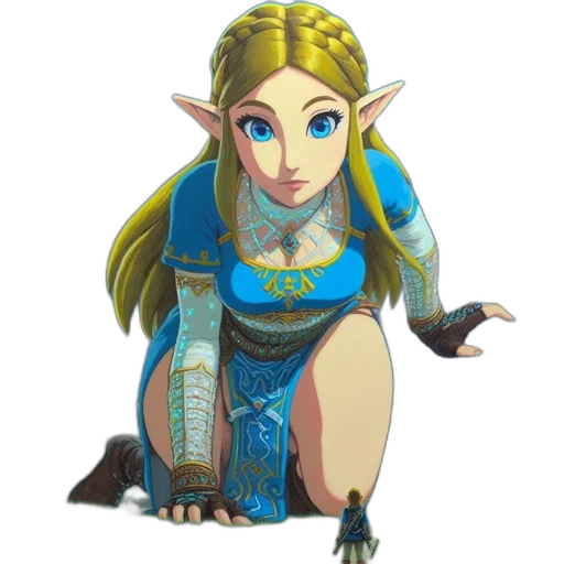 dress, staff, face, sword transparent PNG cut-out