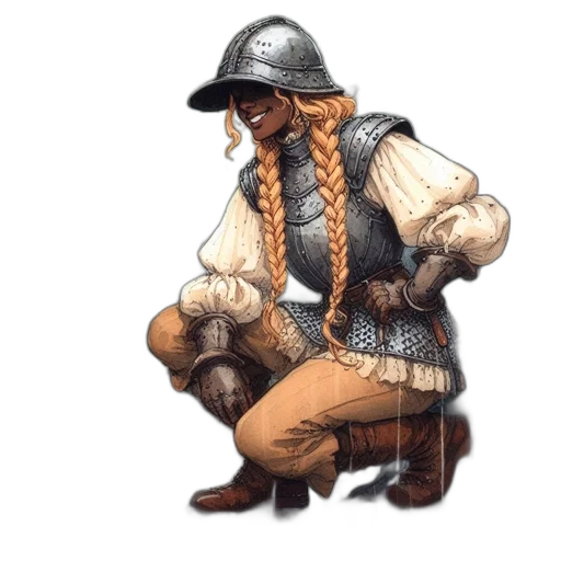 jacket, hat, staff, weapon transparent PNG cut-out