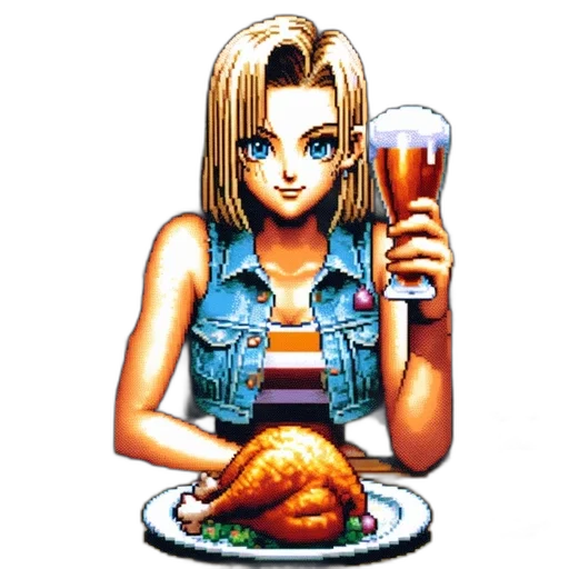 food, pixel art, photorealistic, cartoon transparent PNG cut-out