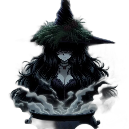 hat, mask, staff, creature transparent PNG cut-out