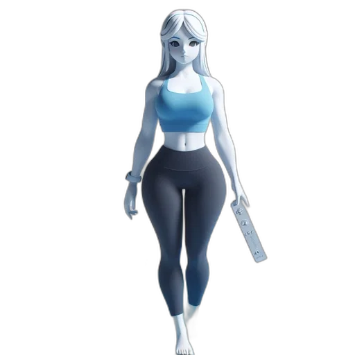 robot, staff, concept art, 3d render transparent PNG cut-out