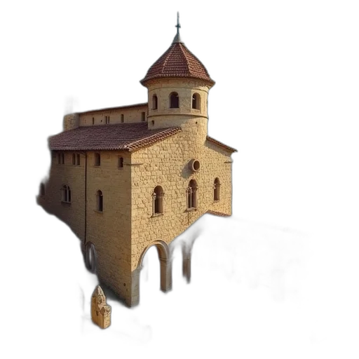 building, crown, 3d render, concept art transparent PNG cut-out
