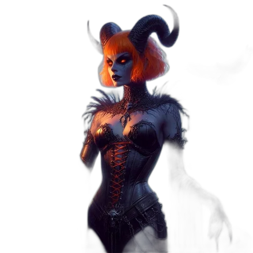 mask, creature, dress, staff transparent PNG cut-out