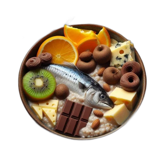 food, photorealistic, 3d render, earth tones transparent PNG cut-out