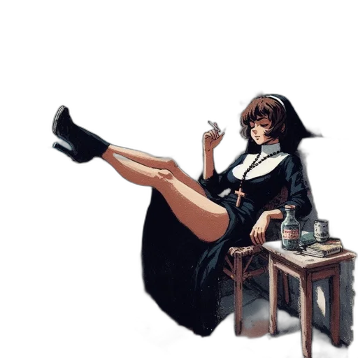 dress, staff, shoes, furniture transparent PNG cut-out
