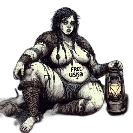 concept art, fantasy art, comic book art, cyberpunk transparent PNG cut-out