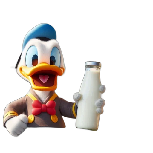 bottle, food, animal, 3d render transparent PNG cut-out