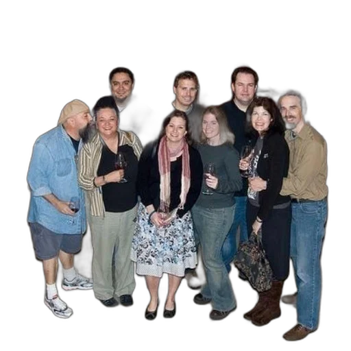 staff, jacket, group, people transparent PNG cut-out