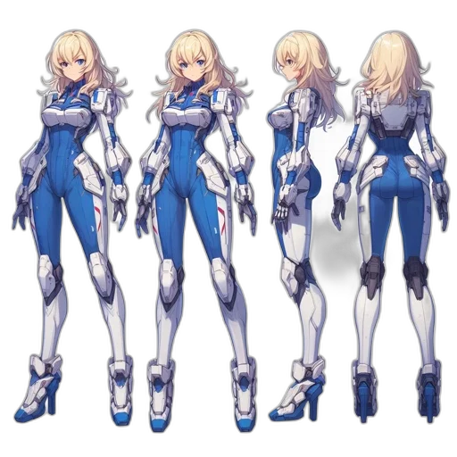 robot, concept art, anime, comic book art transparent PNG cut-out