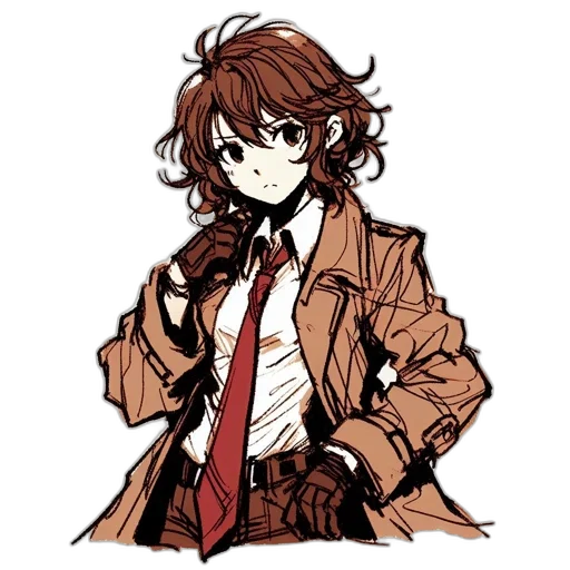 jacket, staff, face, weapon transparent PNG cut-out