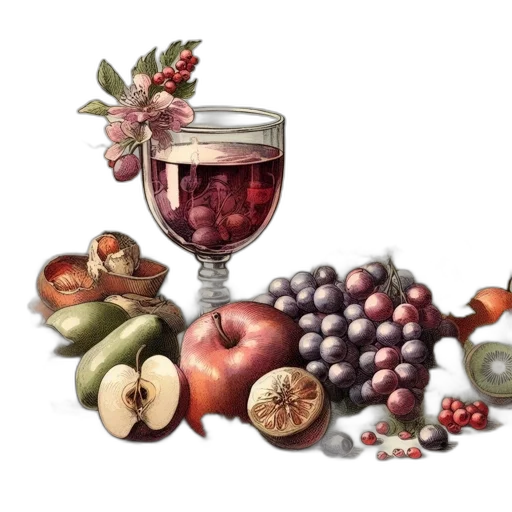 food, photorealistic, oil painting, detailed transparent PNG cut-out