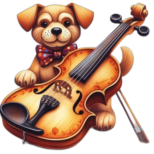 animal, photorealistic, cartoon, oil painting transparent PNG cut-out
