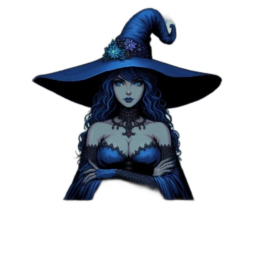 hat, staff, dress, pixel art transparent PNG cut-out