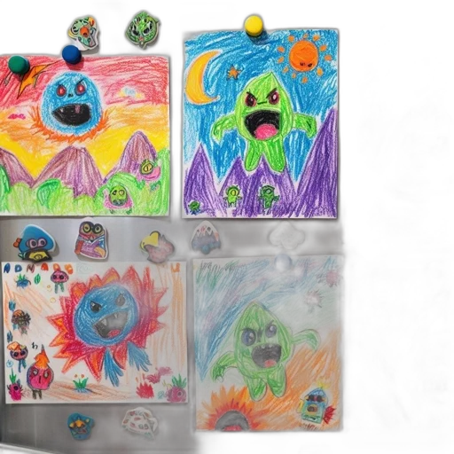 concept art, colorful, monster, illustrations transparent PNG cut-out
