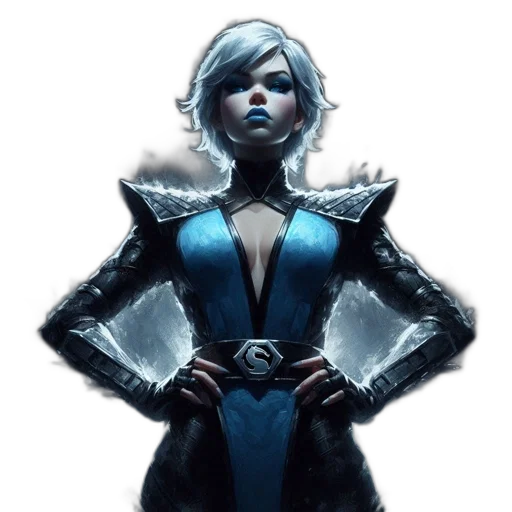 dress, face, concept art, comic book art transparent PNG cut-out