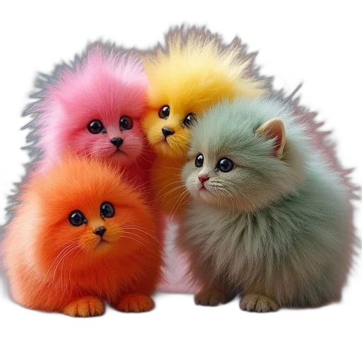 animal, creature, hair, 3d render transparent PNG cut-out
