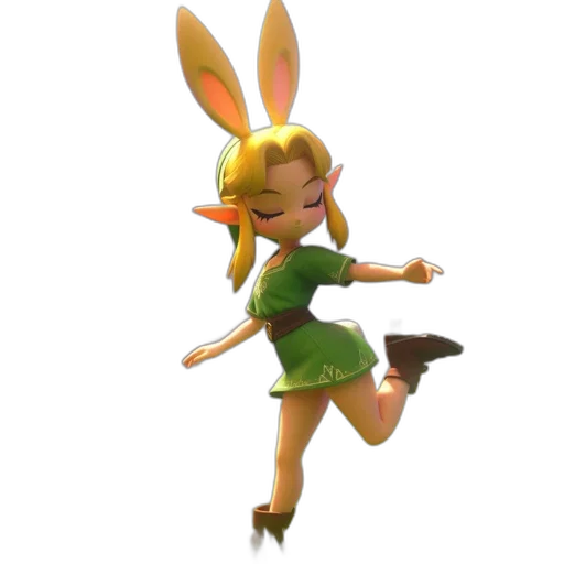 dress, staff, animal, 3d render transparent PNG cut-out