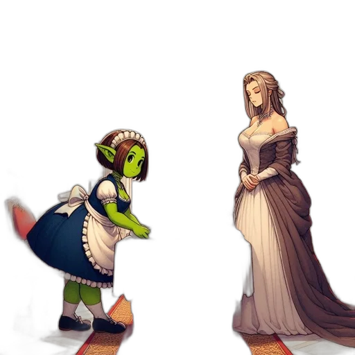 dress, crown, concept art, fantasy art transparent PNG cut-out