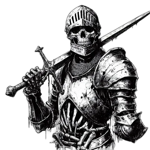 sword, mask, robot, staff transparent PNG cut-out
