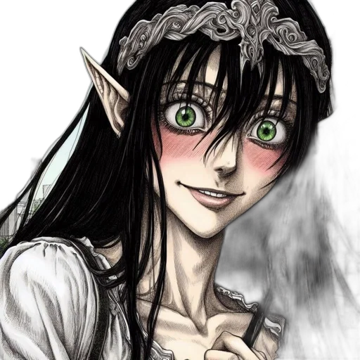face, fantasy art, anime, concept art transparent PNG cut-out