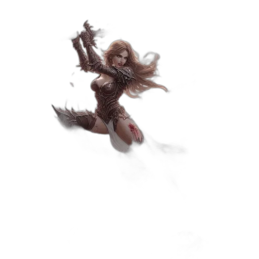 creature, hair, weapon, staff transparent PNG cut-out