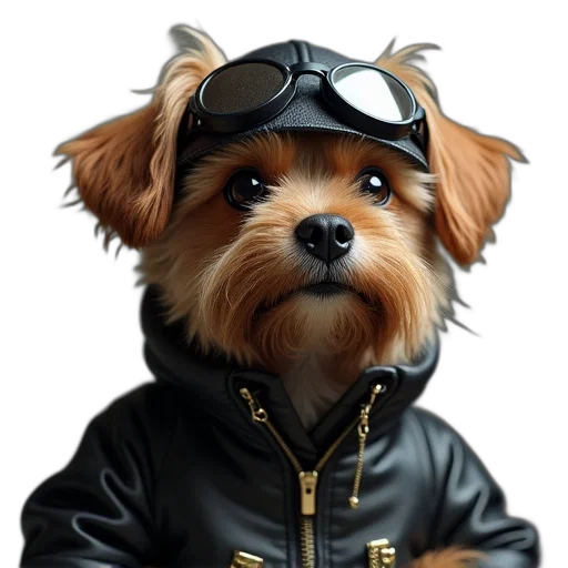 jacket, animal, staff, photorealistic transparent PNG cut-out