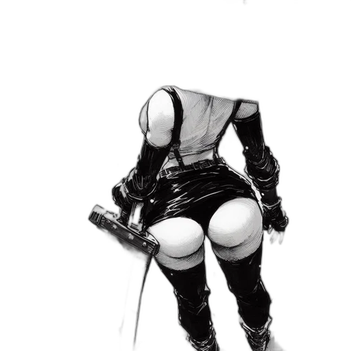 weapon, staff, sword, robot transparent PNG cut-out